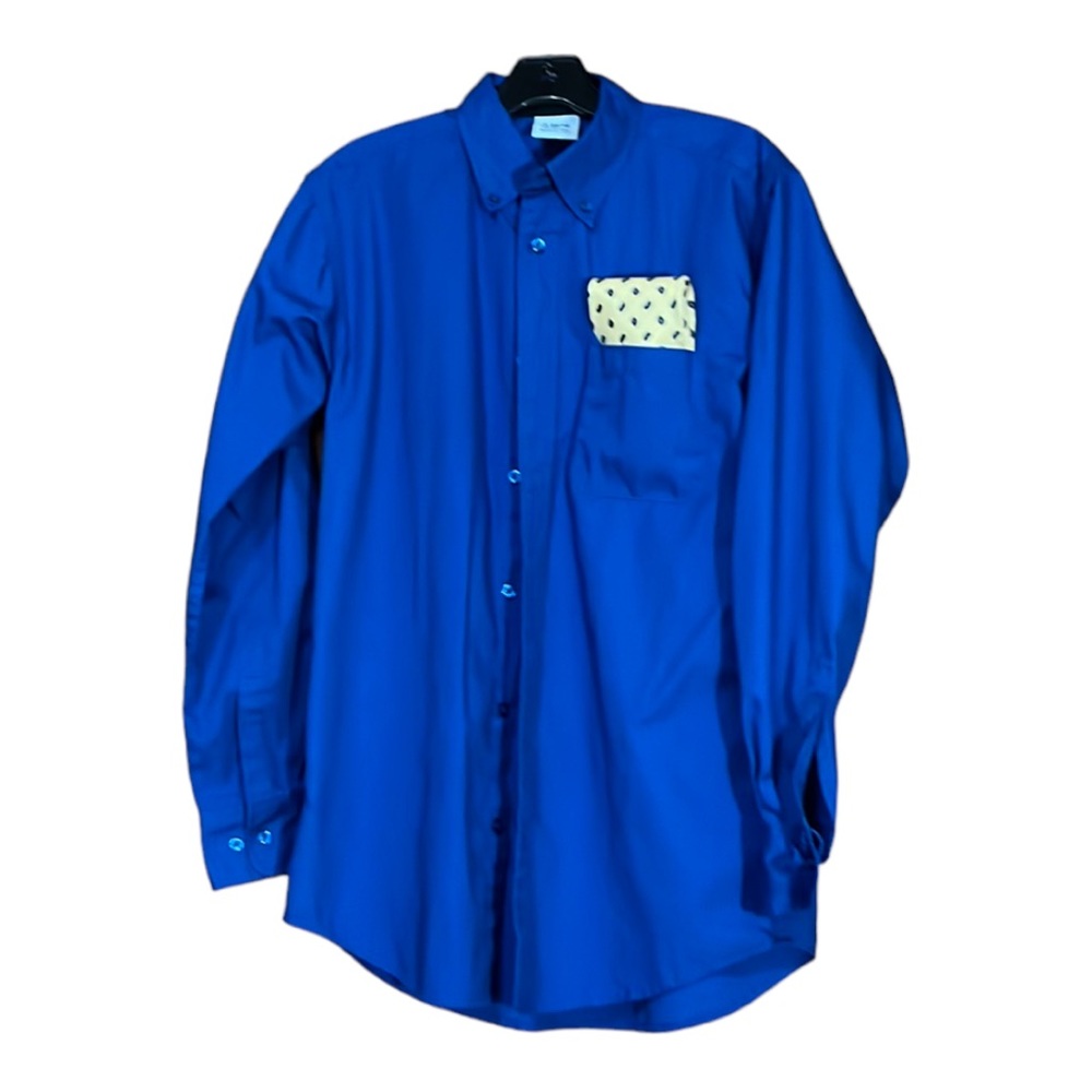 Men's Dress Shirt Size Small HPI Direct Excellent Condition Royal Blue